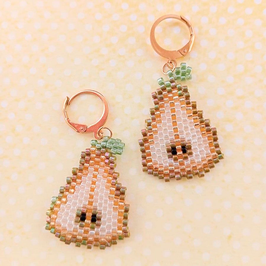 Conjunto frutal pera artesanal • Joyas Coquetas Conjunto frutal pera artesanal - Imagen 5