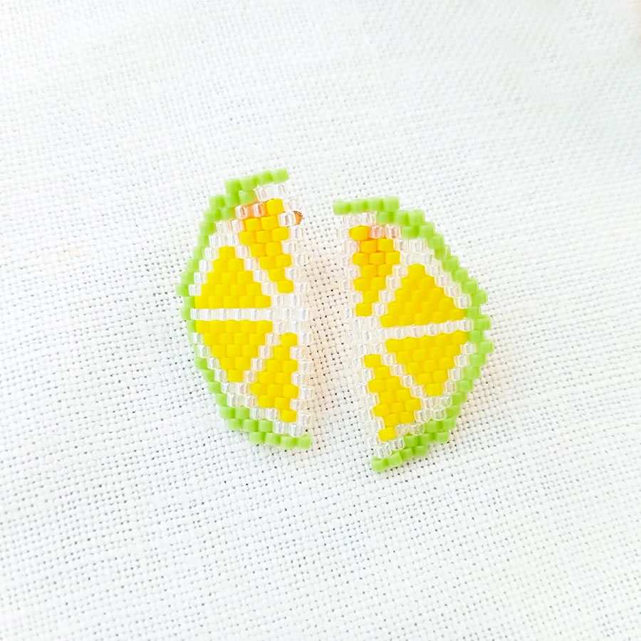 1. Pendientes fruta limón hechos en Málaga, España por Joyas Coquetas