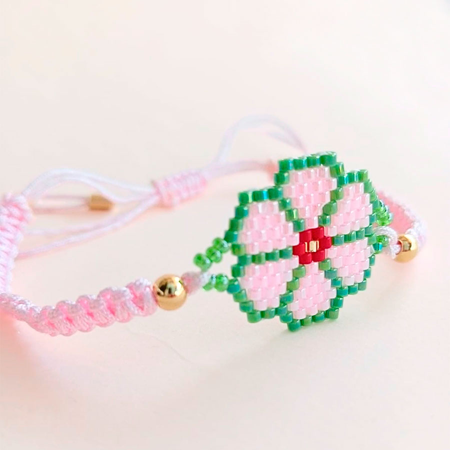 Pulsera Flor Rosa - El toque femenino que le faltaba a tu look • Joyas Coquetas Pulsera Flor Rosa - El toque femenino que le faltaba a tu look - Imagen 5