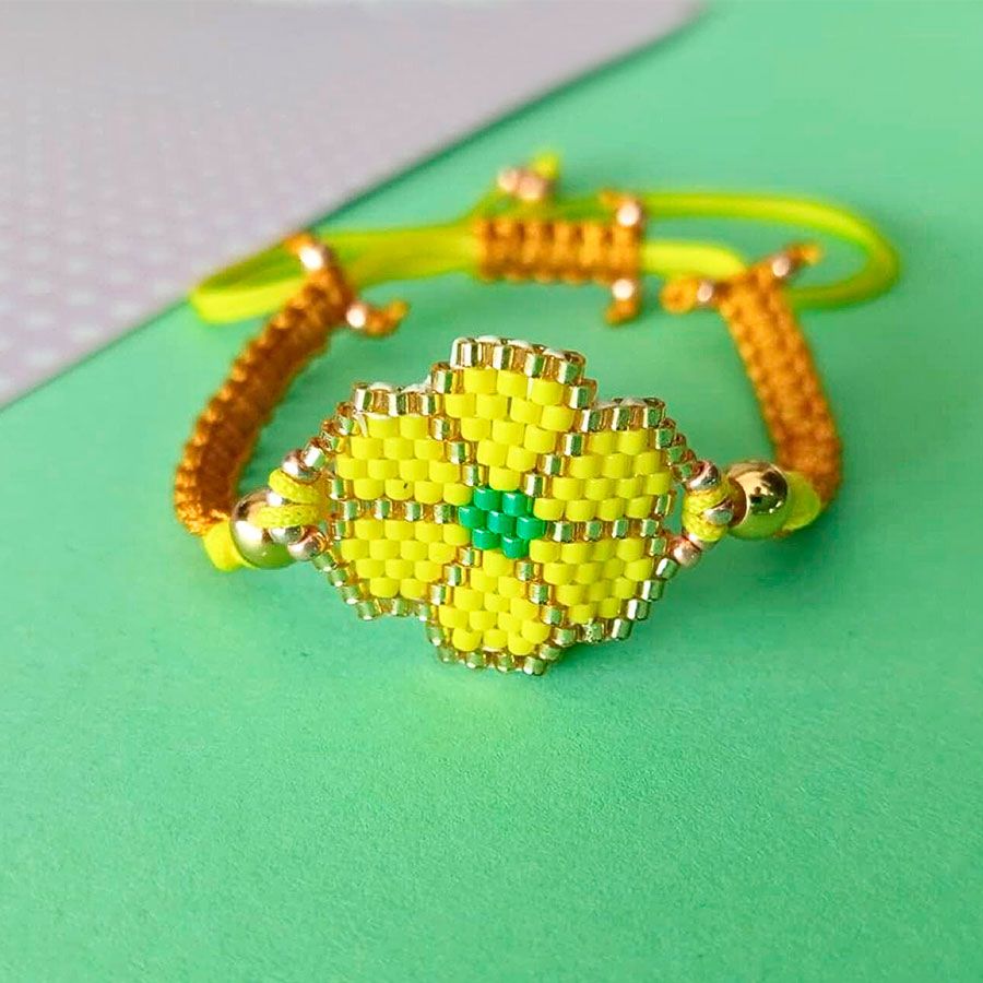 Pulsera Flor Amarilla • Joyas Coquetas Pulsera Flor Amarilla - Imagen 2