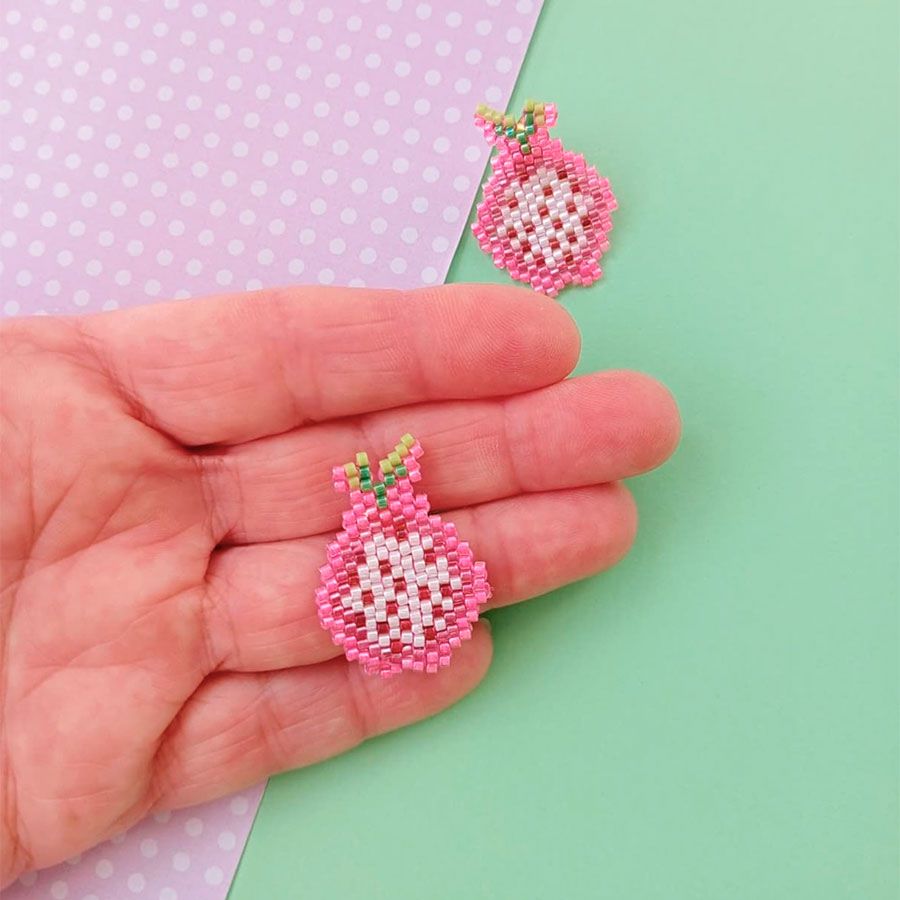 Pendientes Pitaya • Joyas Coquetas Pendientes Pitaya - Imagen 6