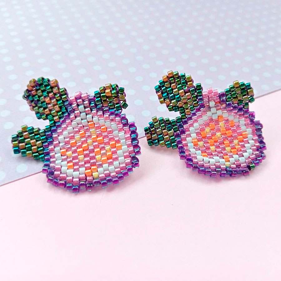 Pendientes fruta higo • Joyas Coquetas pendientes fruta higo con estilo alegre. Hechos a mano por Joyas Coquetas en España.