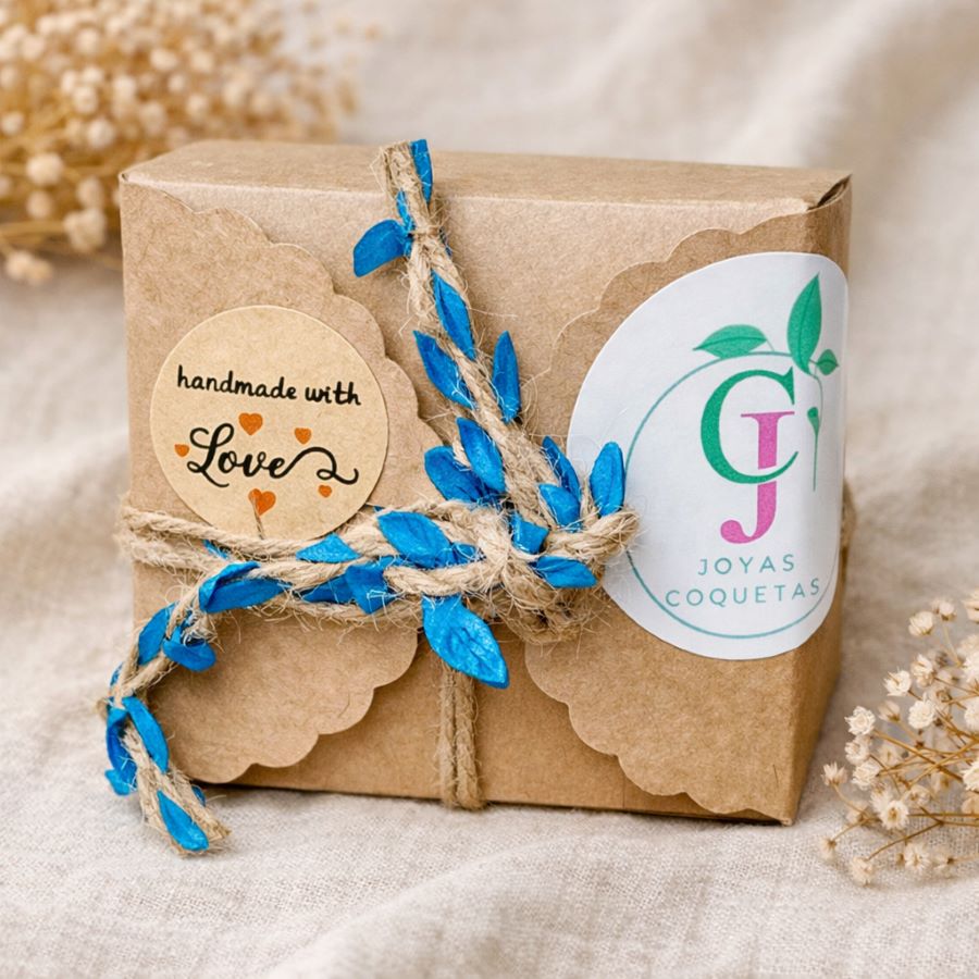 Pulsera artesanal flores • Joyas Coquetas empaquetado artesanal de joyas coquetas