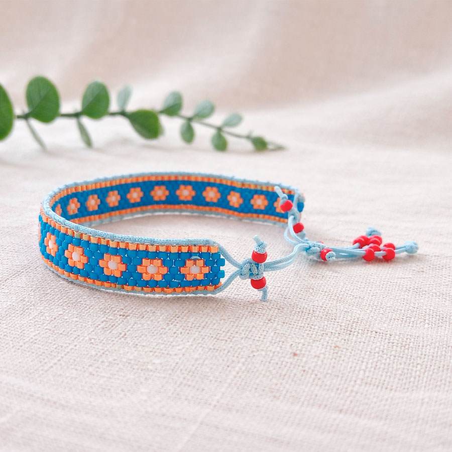 Pulsera artesanal flores • Joyas Coquetas Pulsera artesanal flores - Imagen 7