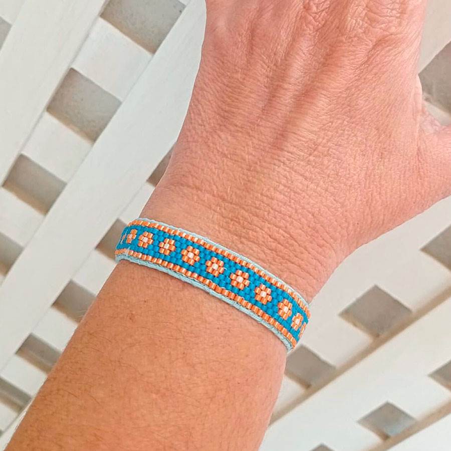 Pulsera artesanal flores • Joyas Coquetas Pulsera artesanal flores - Imagen 5