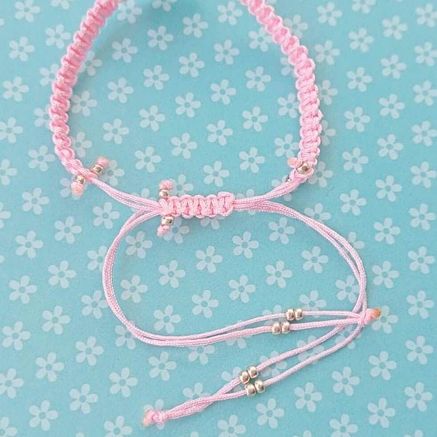 Pulsera Gatita Lazo Rosa • Joyas Coquetas Pulsera Gatita Lazo Rosa - Imagen 5