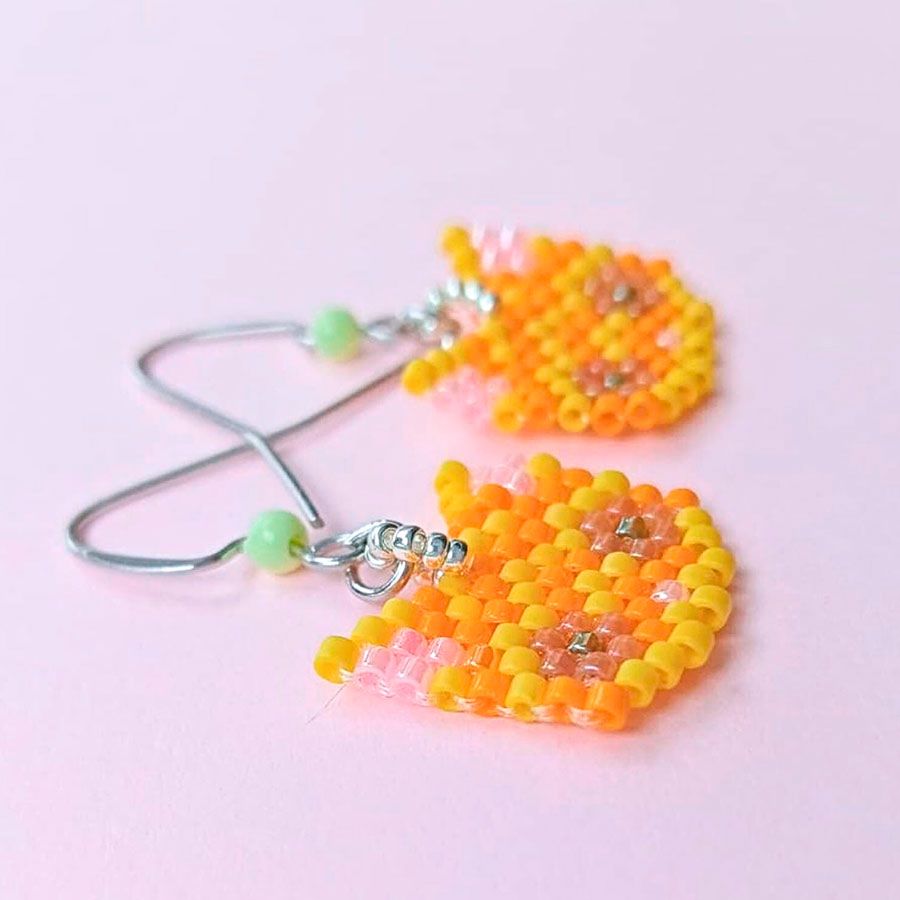 Pendientes gato naranja • Joyas Coquetas Pendientes gato naranja - Imagen 6