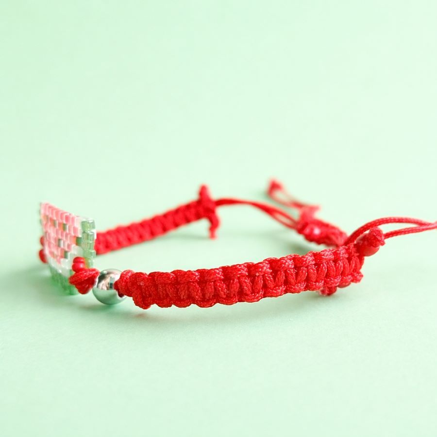 Pulsera sandía ajustable • Joyas Coquetas Pulsera sandía ajustable - Imagen 6